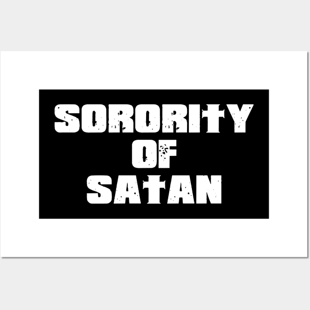 Sorority of Satan Movie Logo Wall Art by TWO HORNS UP ART